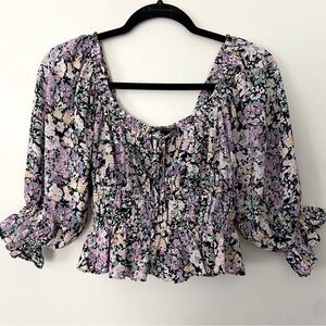 Acoa Floral Off-the-shoulder Top